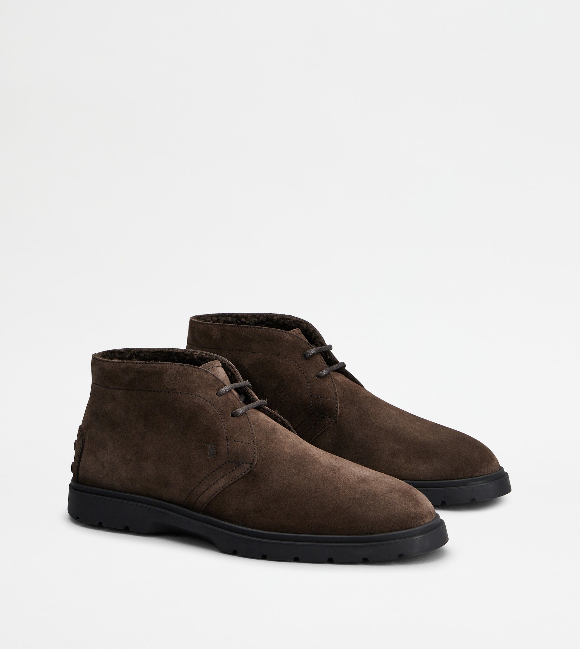 DESERT BOOTS IN SUEDE - FURRY LINING - BROWN - 2
