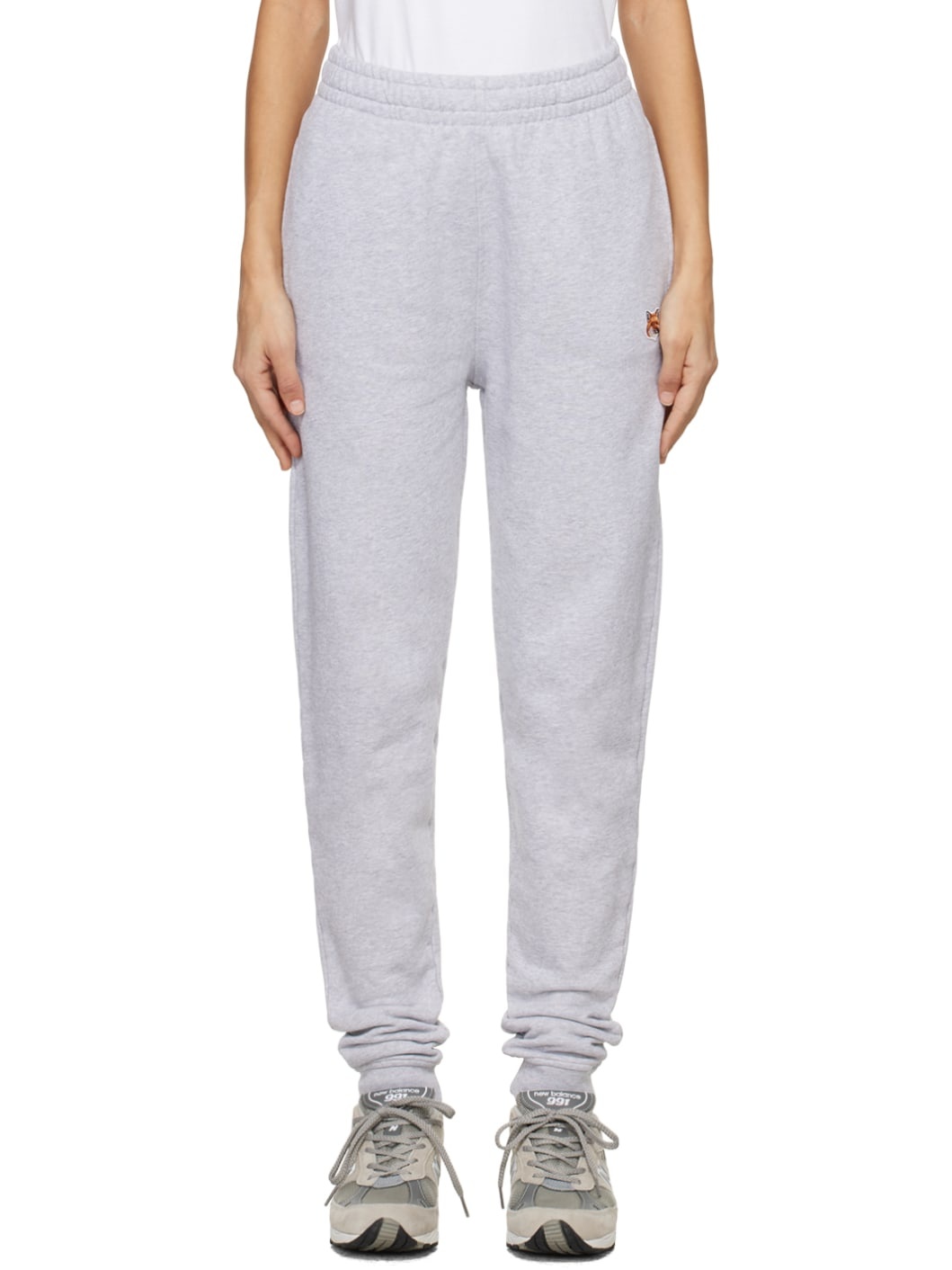 Gray Fox Head Sweatpants - 1