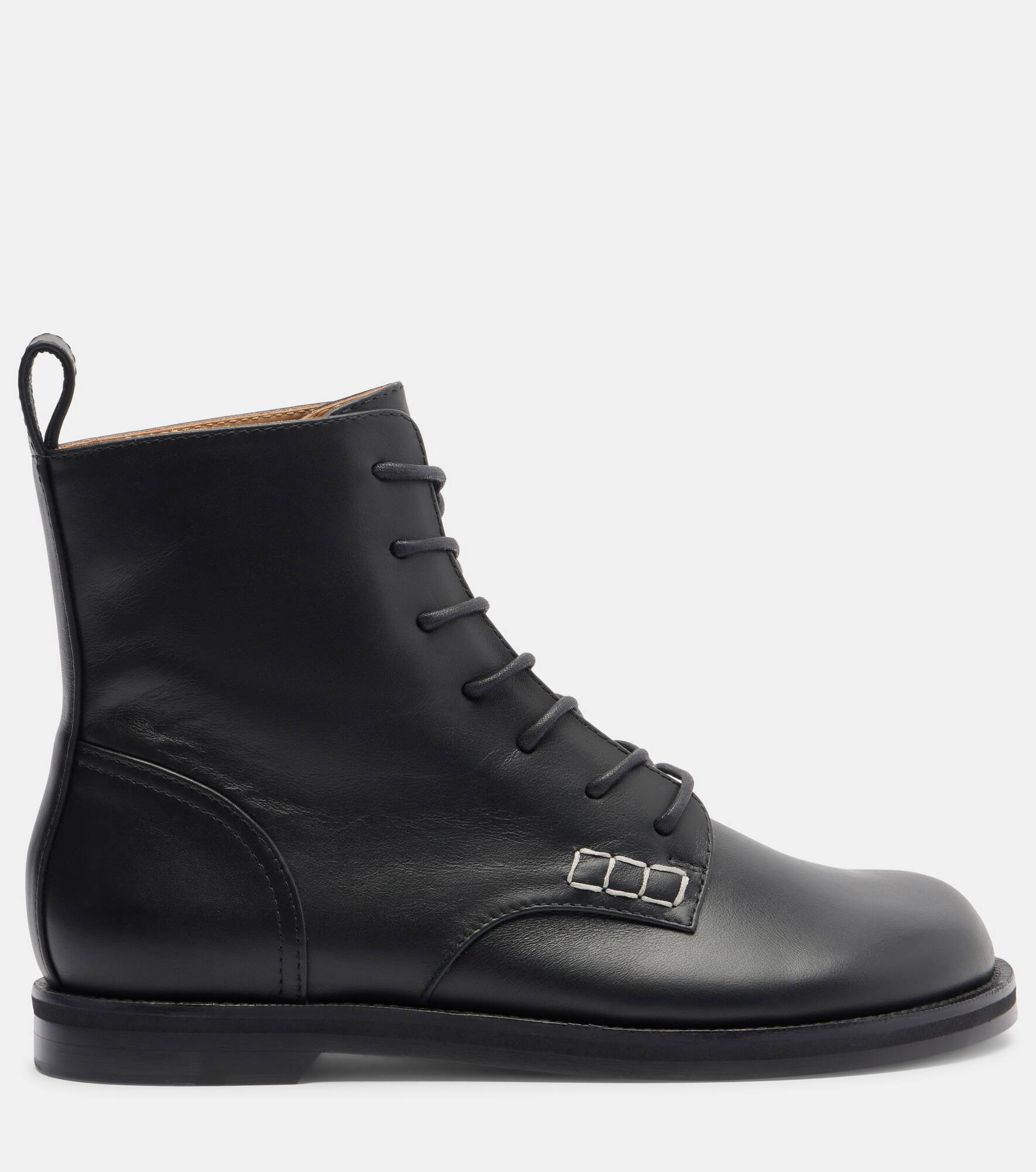 Leather lace-up boots - 4