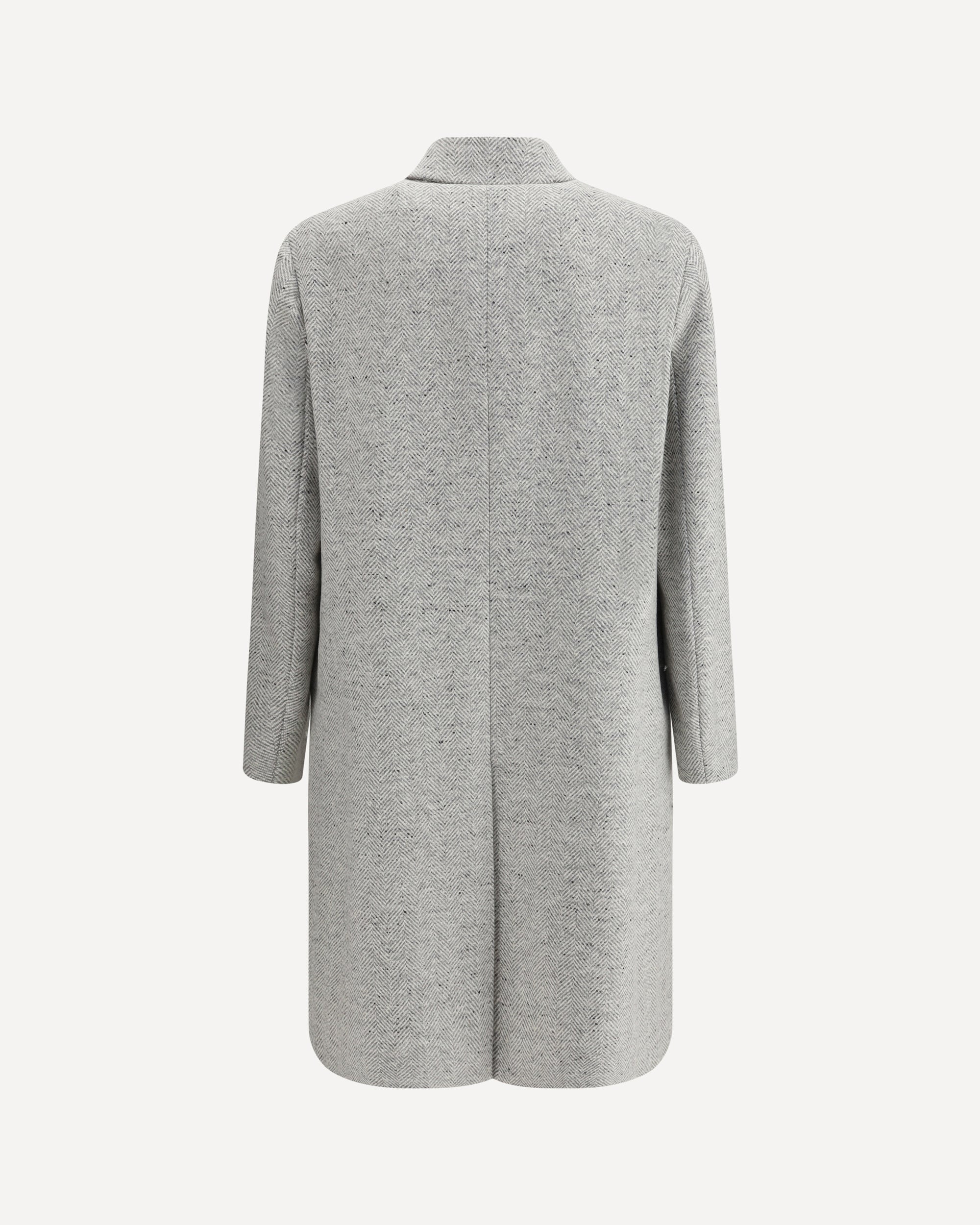 Herringbone patterned Coat - 2