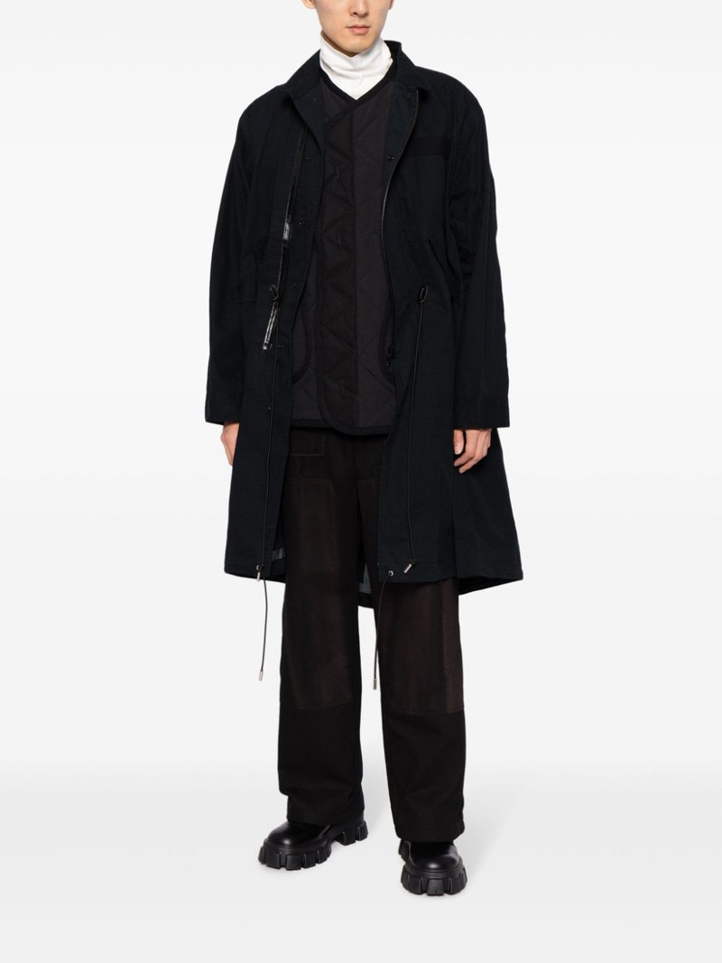 sacai zip-up long-sleeve coat outlook