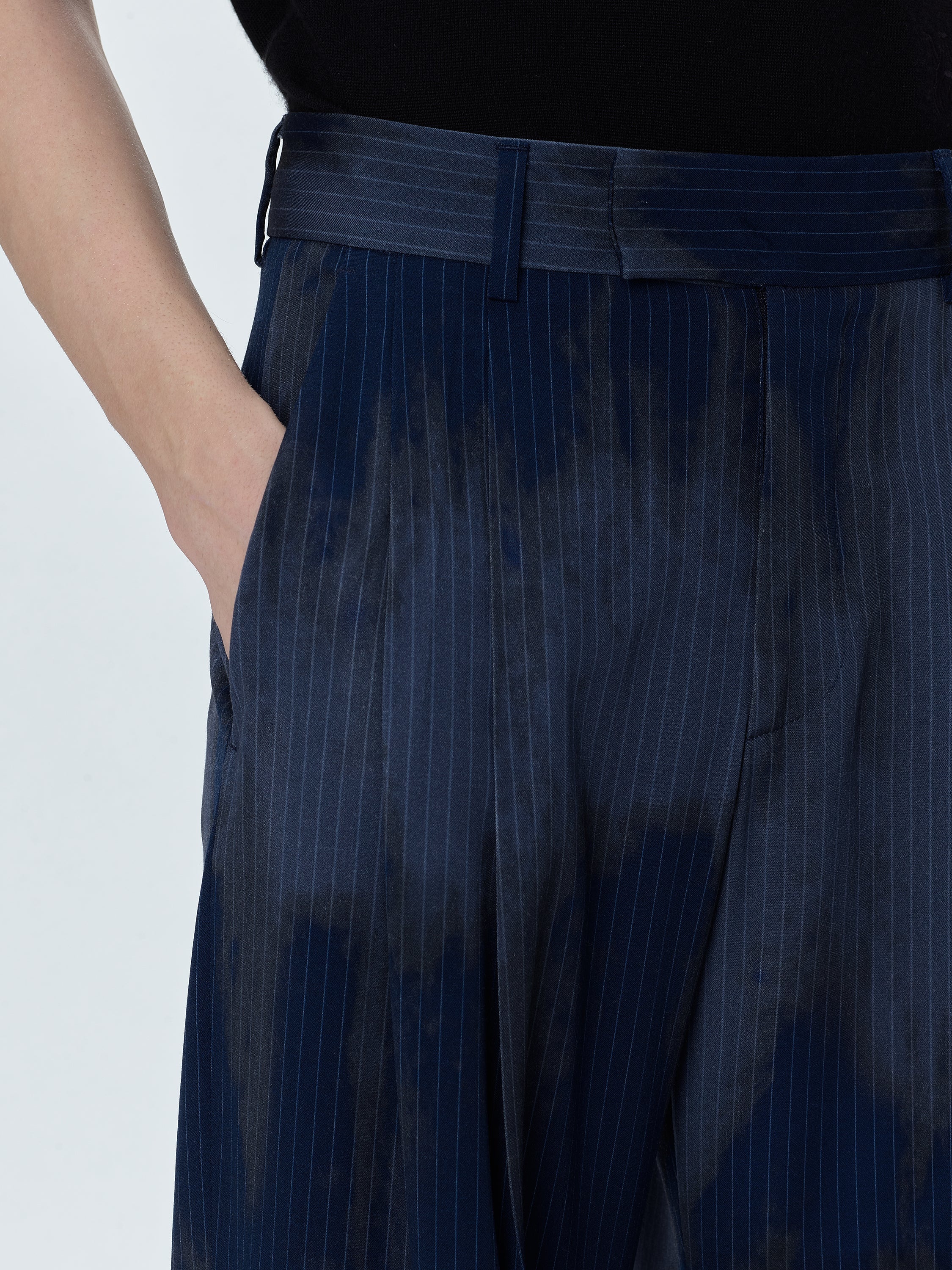 PINSTRIPE DOUBLE PLEATED TROUSERS - 6