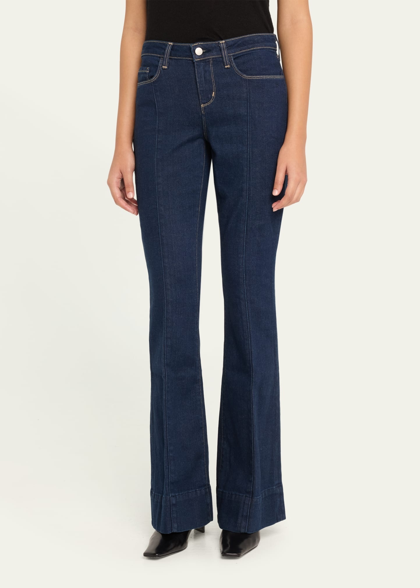 Lenora Seamed Flare Jeans - 4