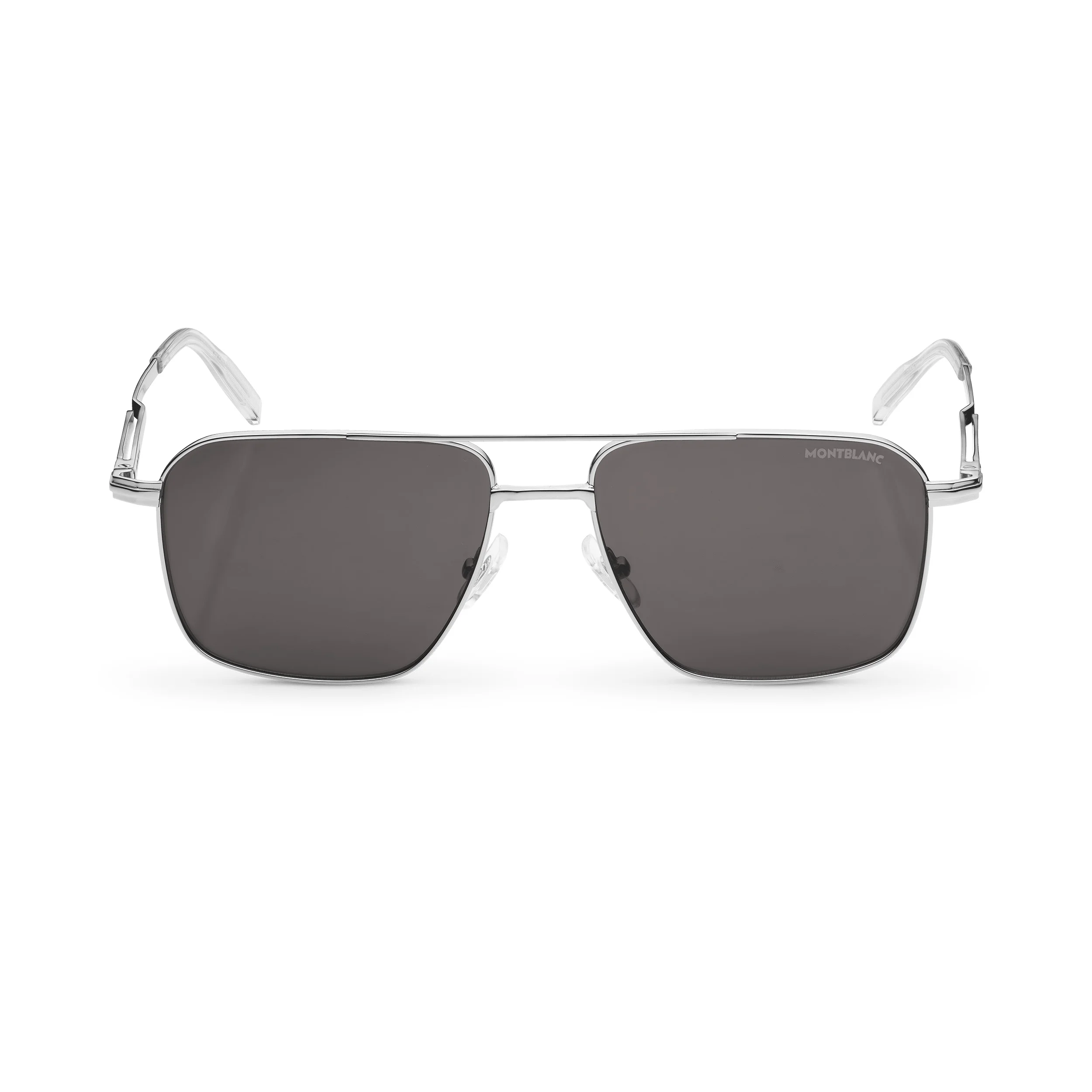 RECTANGULAR SUNGLASSES WITH SILVER COLOURED METAL FRAME - 1