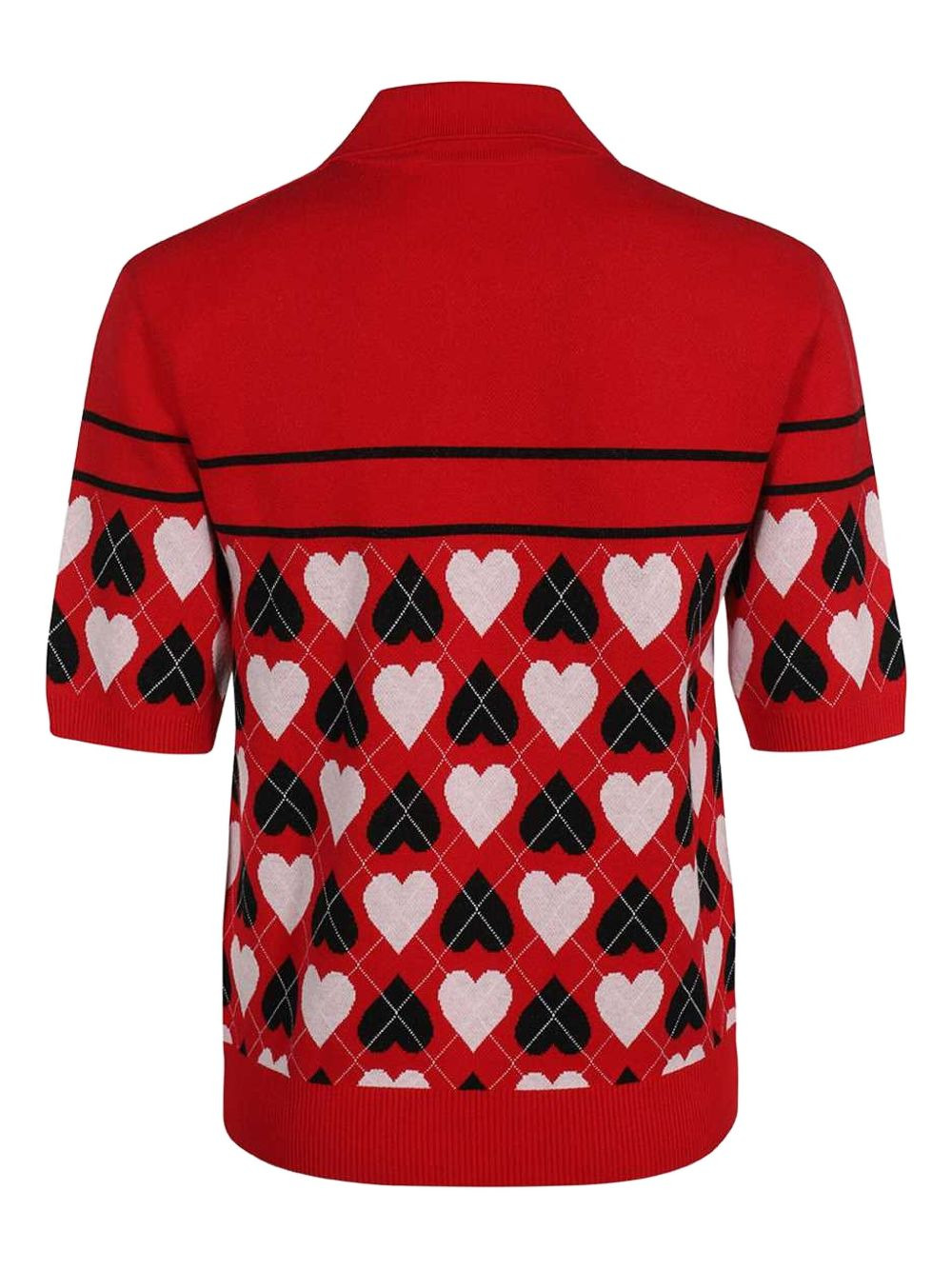 heart-pattern polo shirt - 2