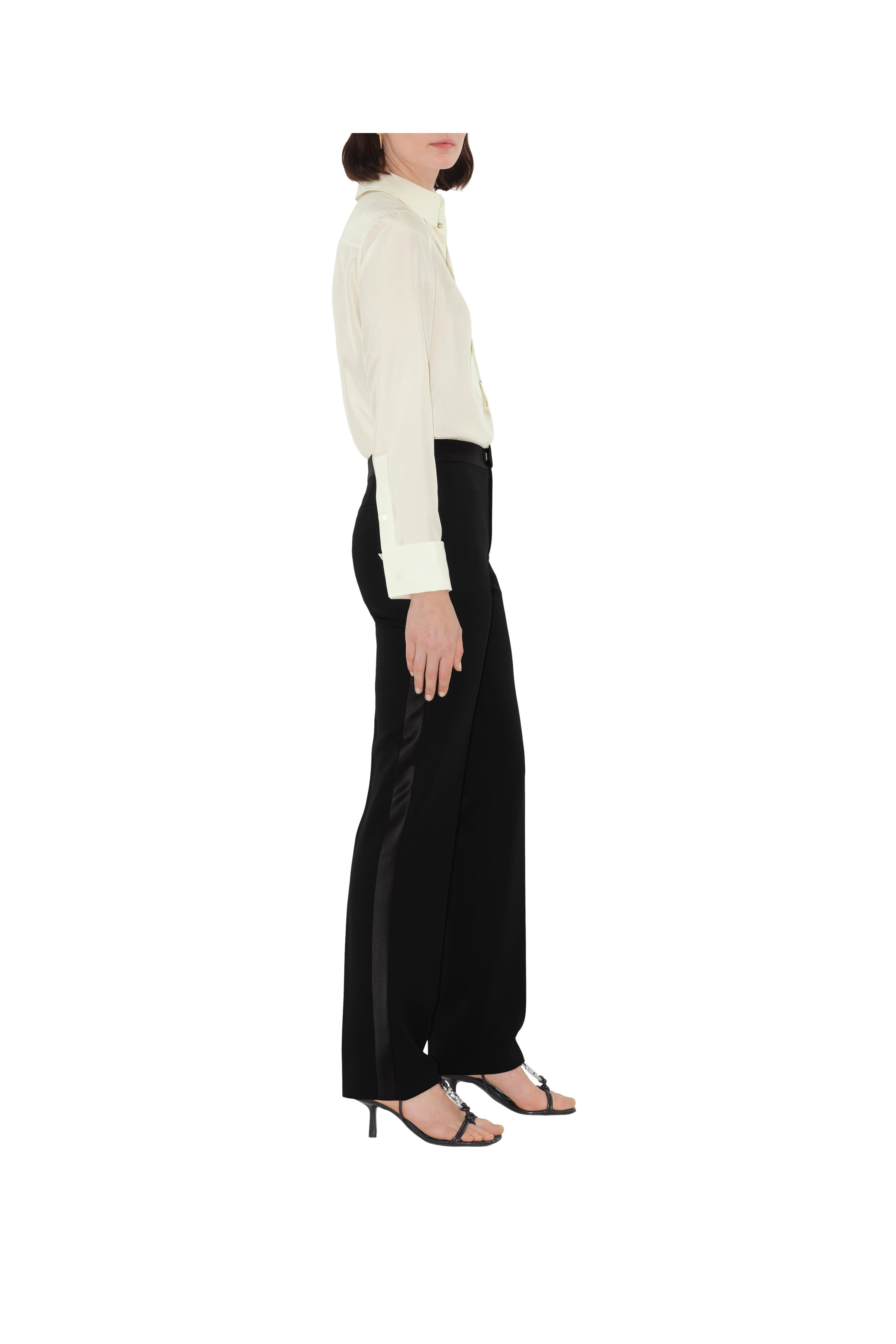 burberry Wool Tuxedo Trousers in Black at Nordstrom - 3