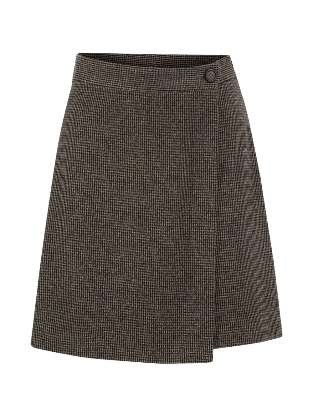 houndstooth wrap-effect skort - 1