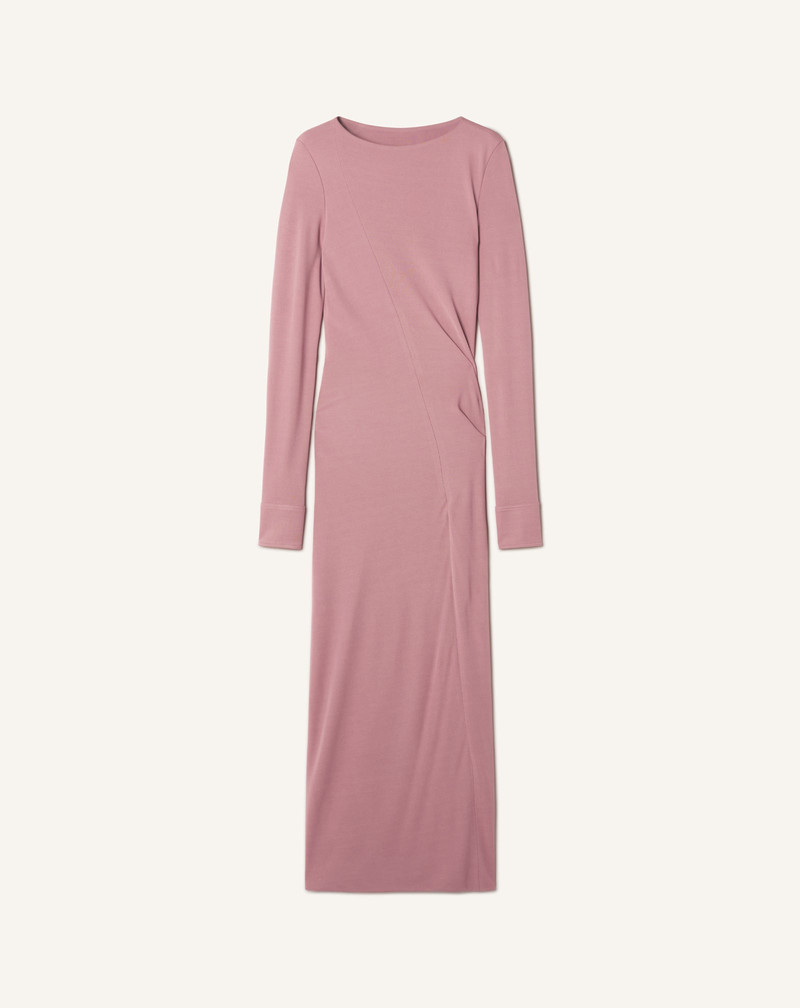LONG DRAPED DRESS IN CREPE JERSEY 1