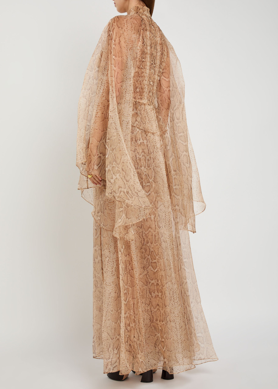 Zimmermann Memento Python-print Silk-organza Maxi Dress - 3