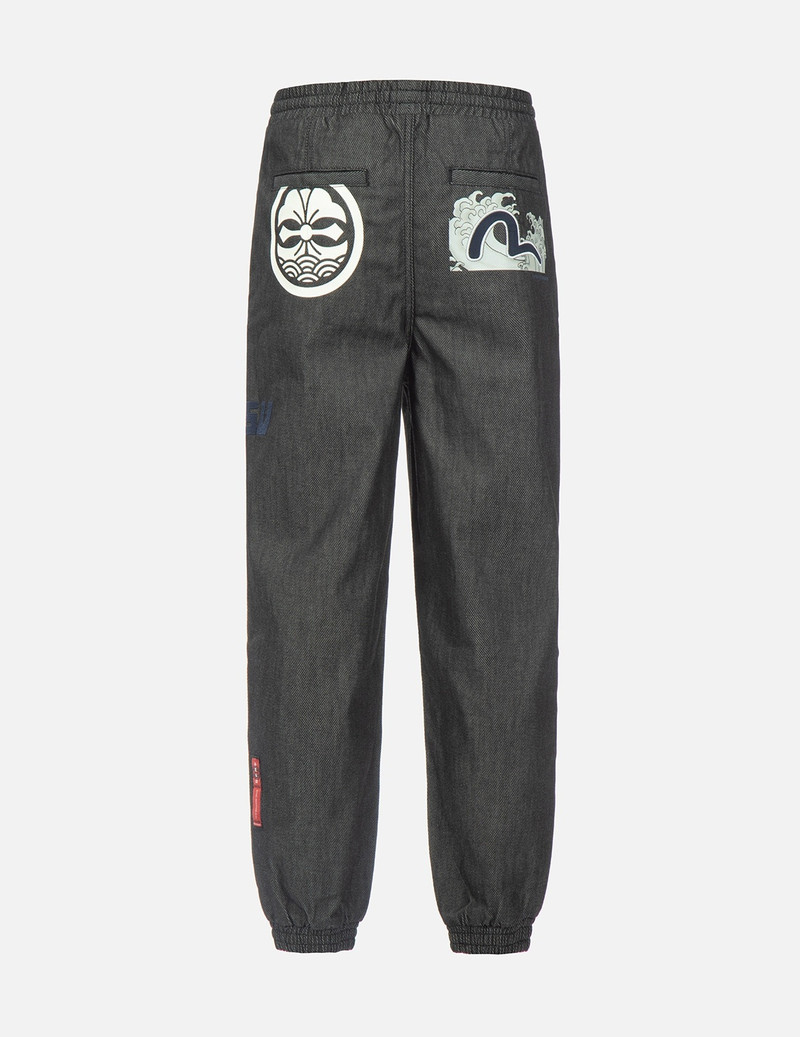 EVISU WAVE AND KAMON PRINT JOGGERS outlook