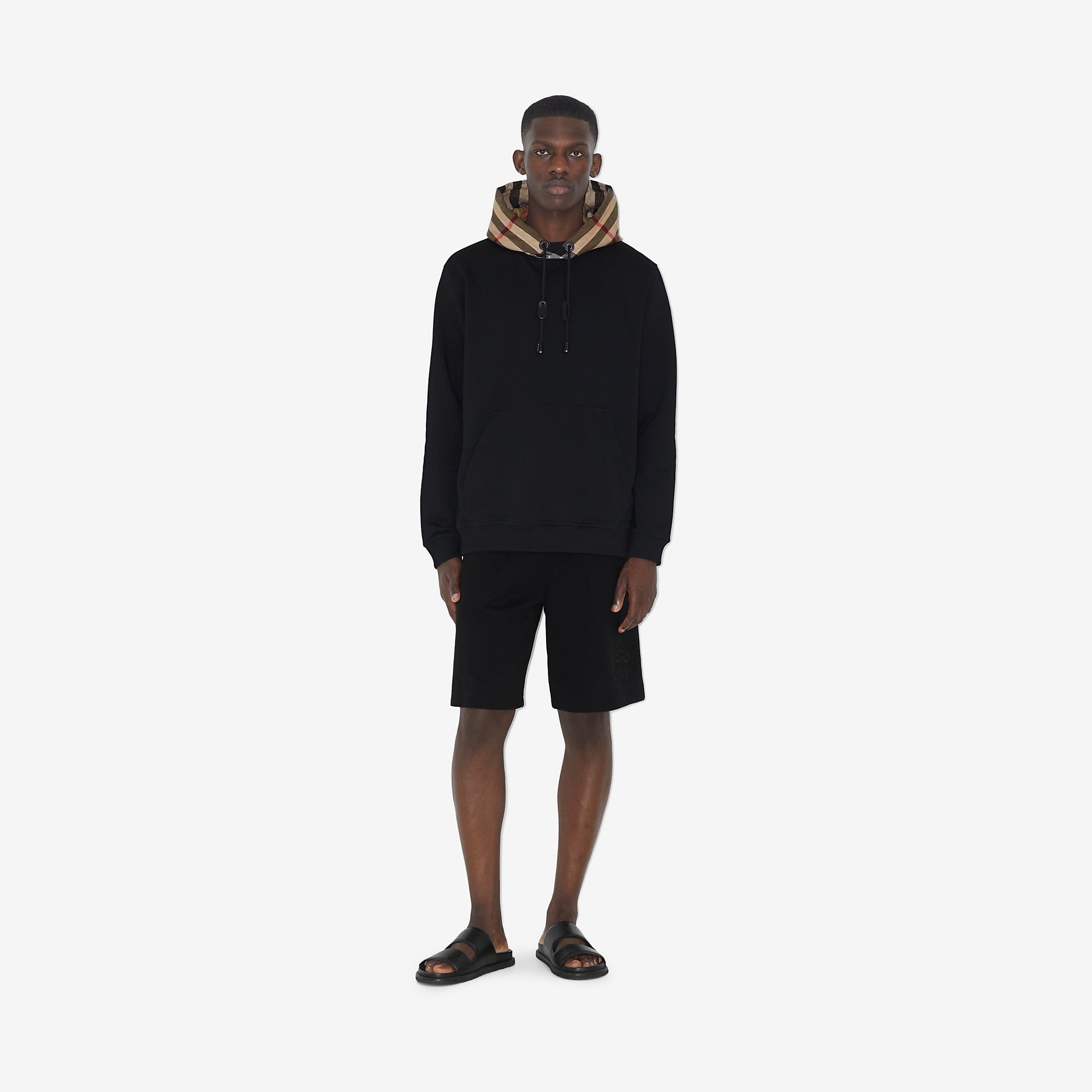 Check Hood Cotton Hoodie - 2