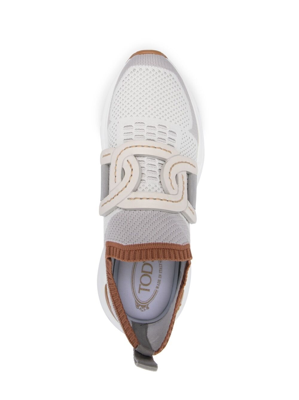 panelled low-top sneakers - 4