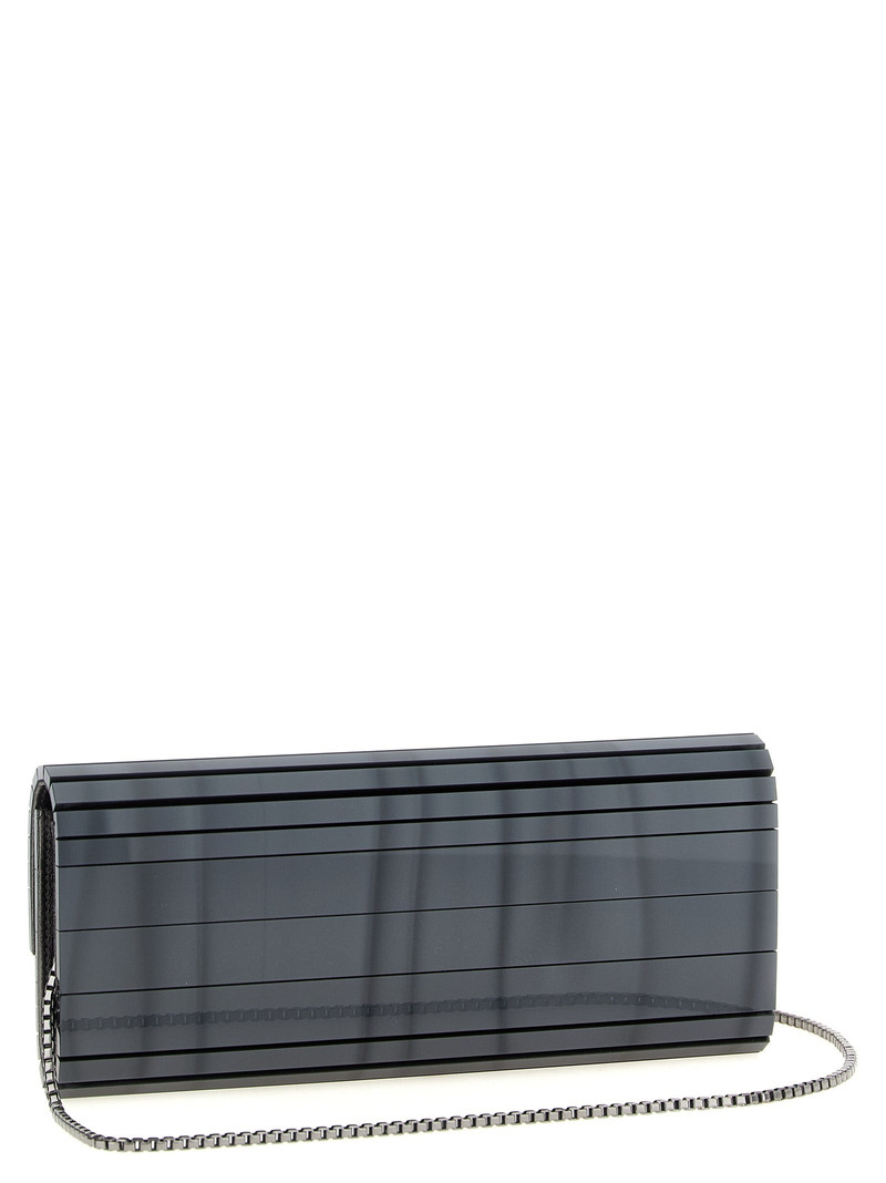 JIMMY CHOO Sweetie Clutch Gray outlook