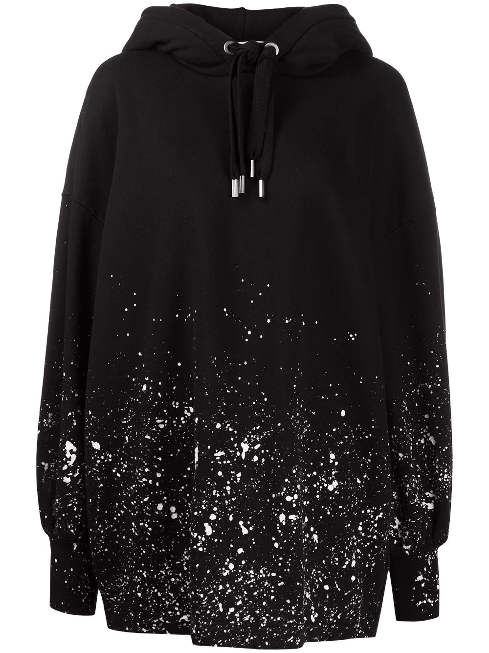 paint-splatter effect logo jumper dress - 1