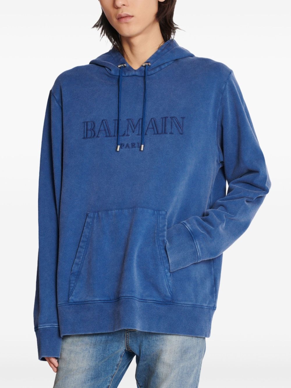 embroidered-logo hoodie - 5