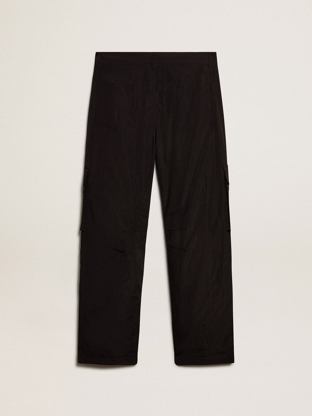Black-colored ripstop nylon cargo pants - 5