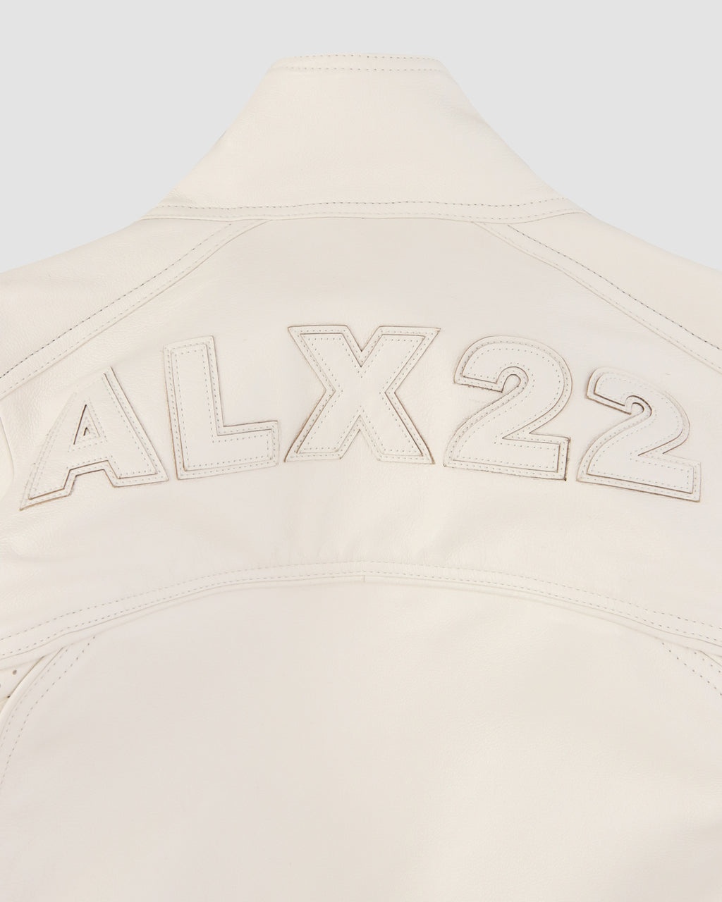 OVERSIZE LEATHER LOGO MOTO JACKET - 8
