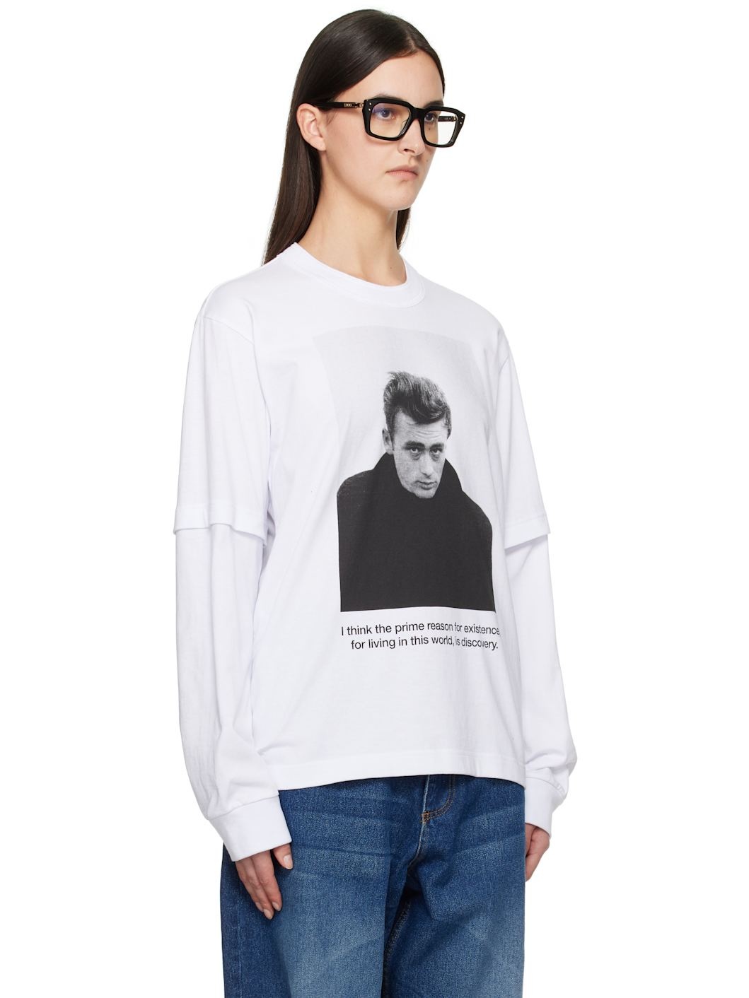 White James Dean Long Sleeve T-shirt - 2