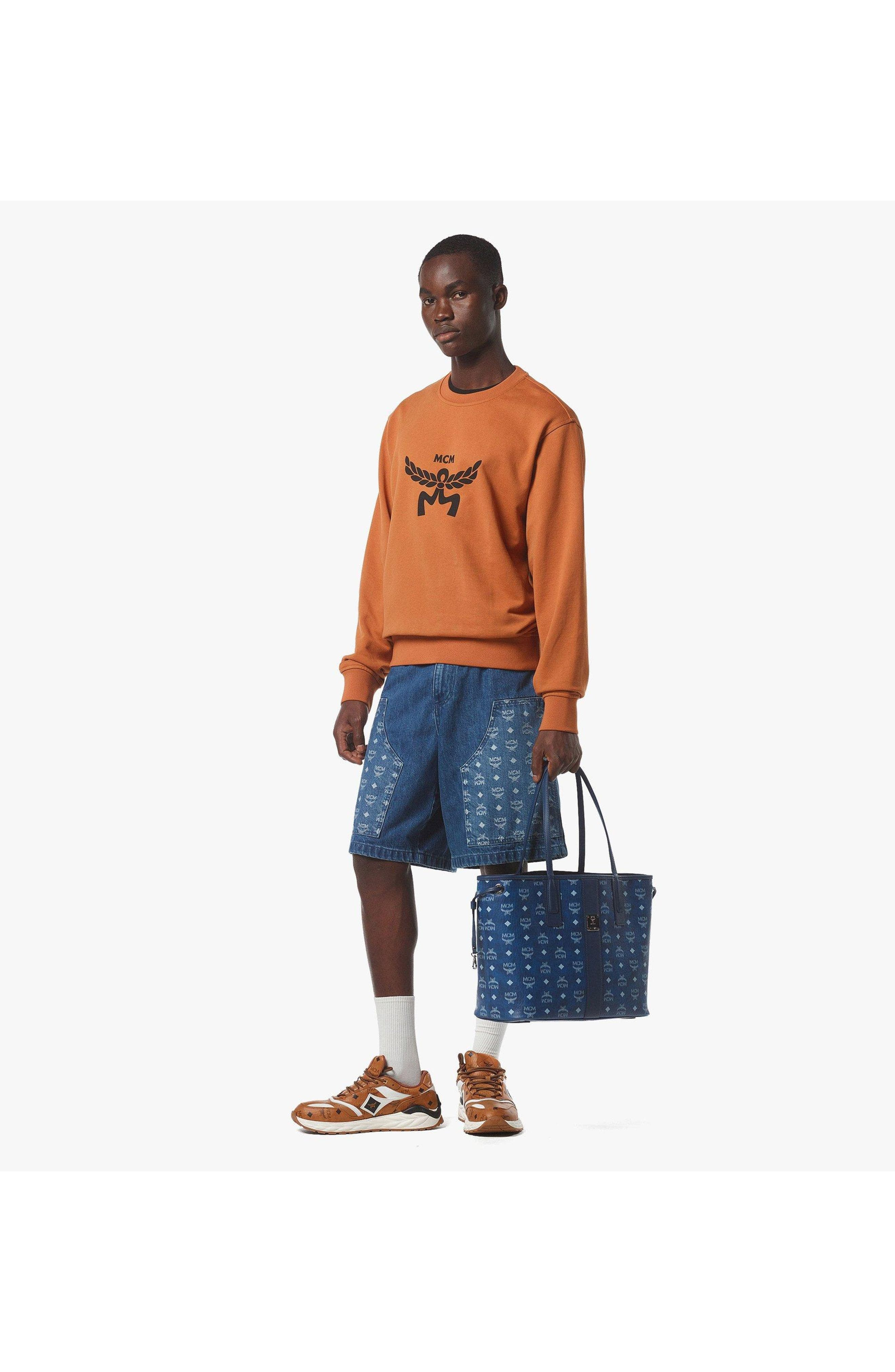 MCM Medium Liz Shopper in Visetos in Blue Visetos at Nordstrom - 7