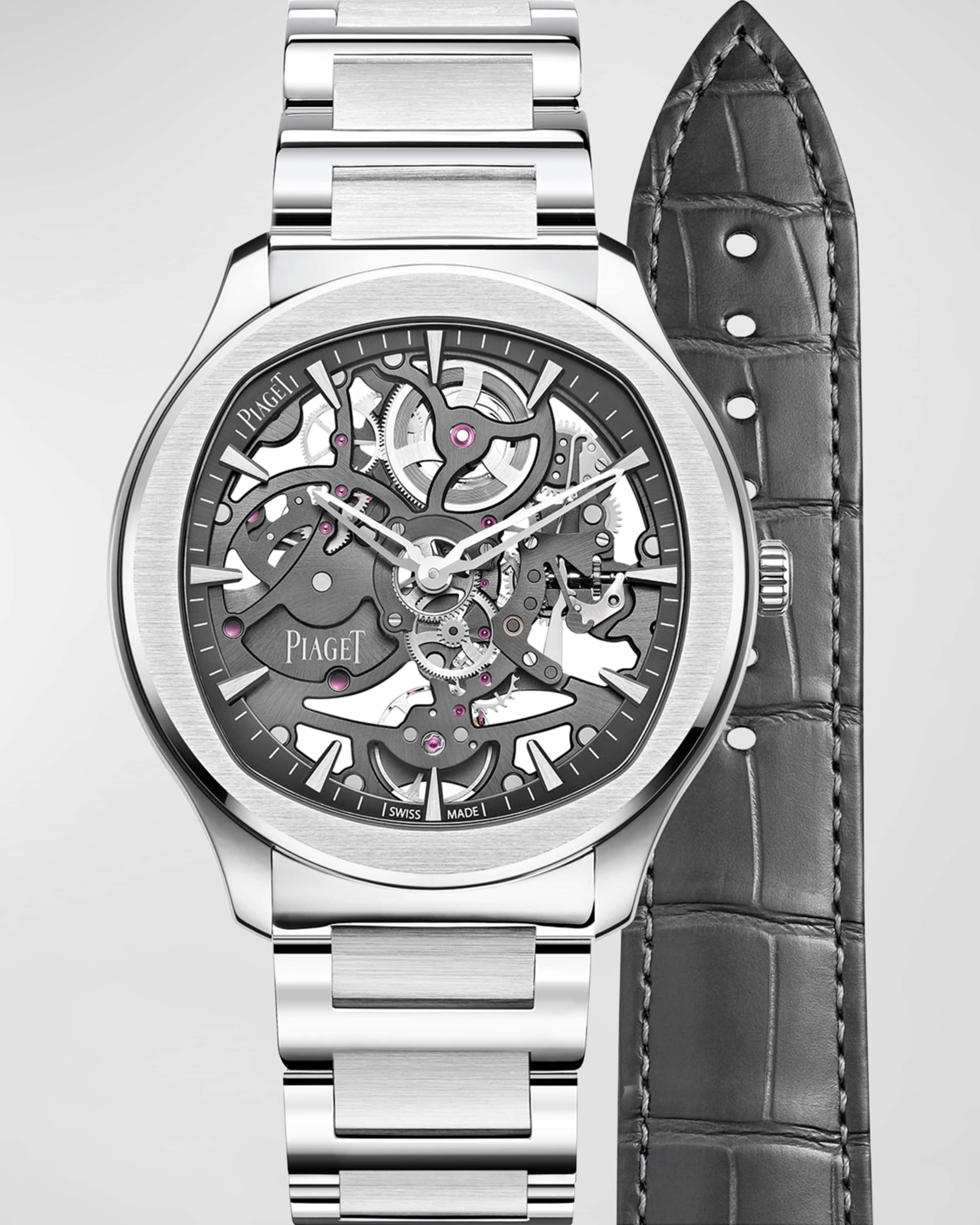 42mm Polo Skeleton Watch with Bracelet Strap, Gray - 1