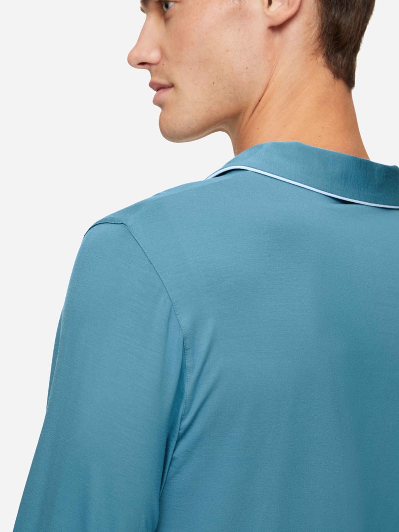 Men's Pyjamas Basel Micro Modal Stretch Harbour Blue - 6