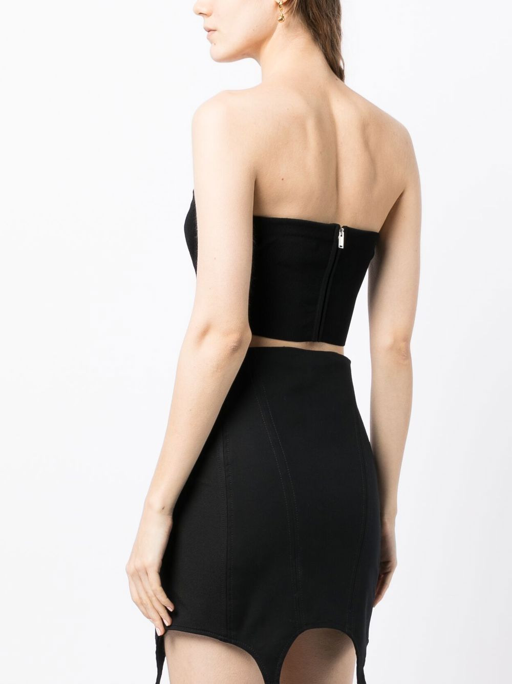angled rib bustier corset - 4