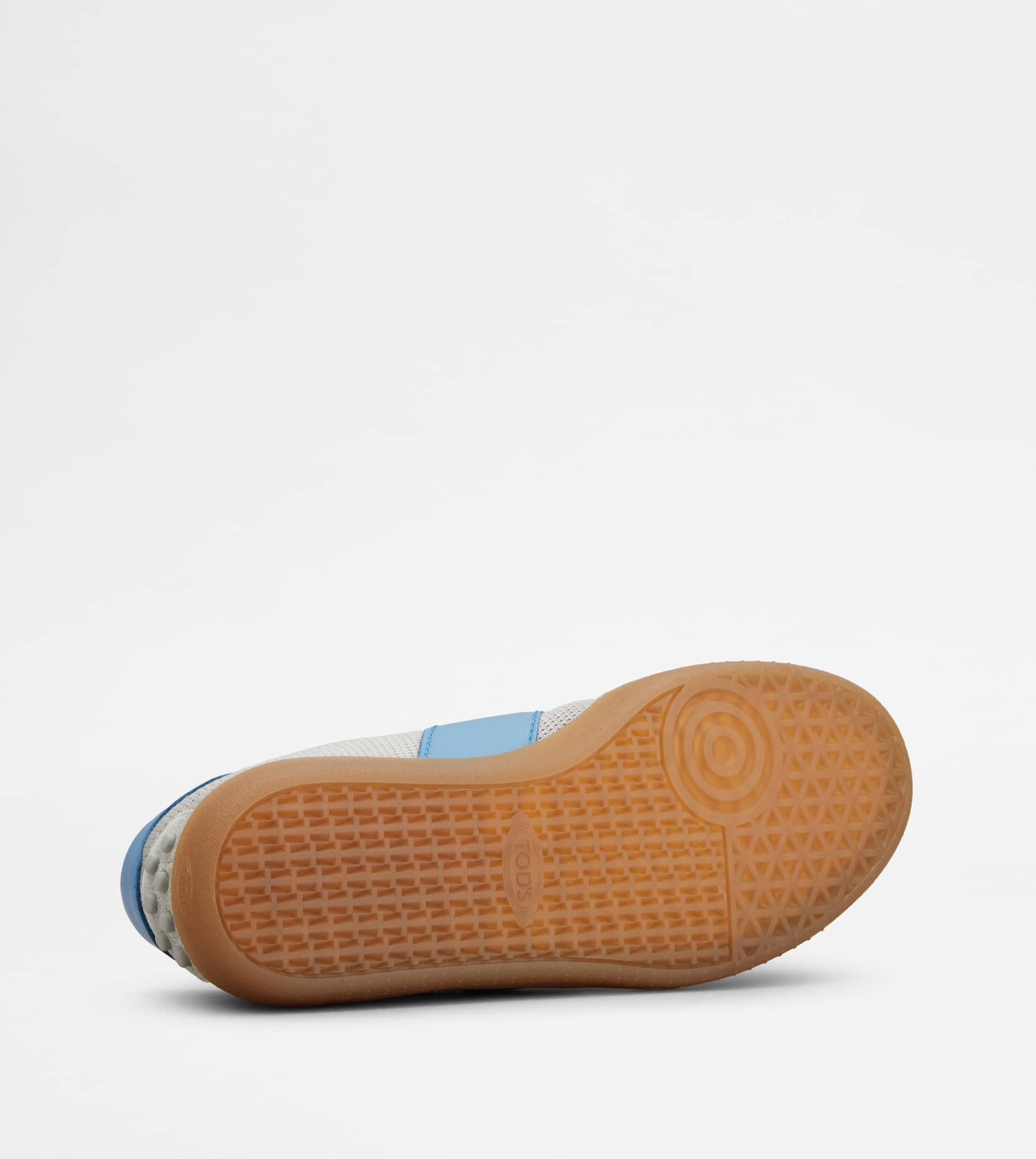TOD'S TABS SNEAKERS IN SUEDE AND TECHNICAL FABRIC - GREY, LIGHT BLUE - 4
