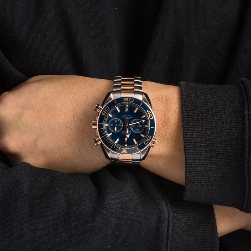 Pre-owned Omega Seamaster Planet Ocean 600M Two Tone - 5