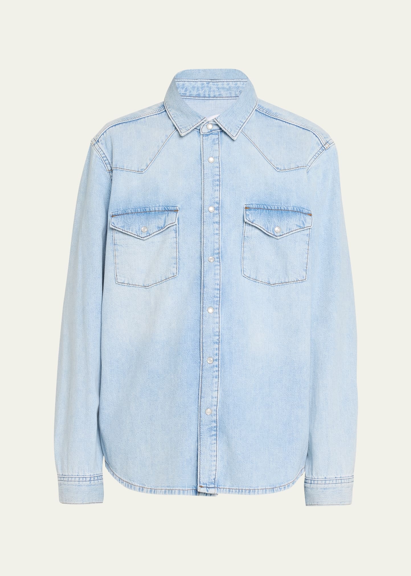 Men's Denim Western Shirt - 1