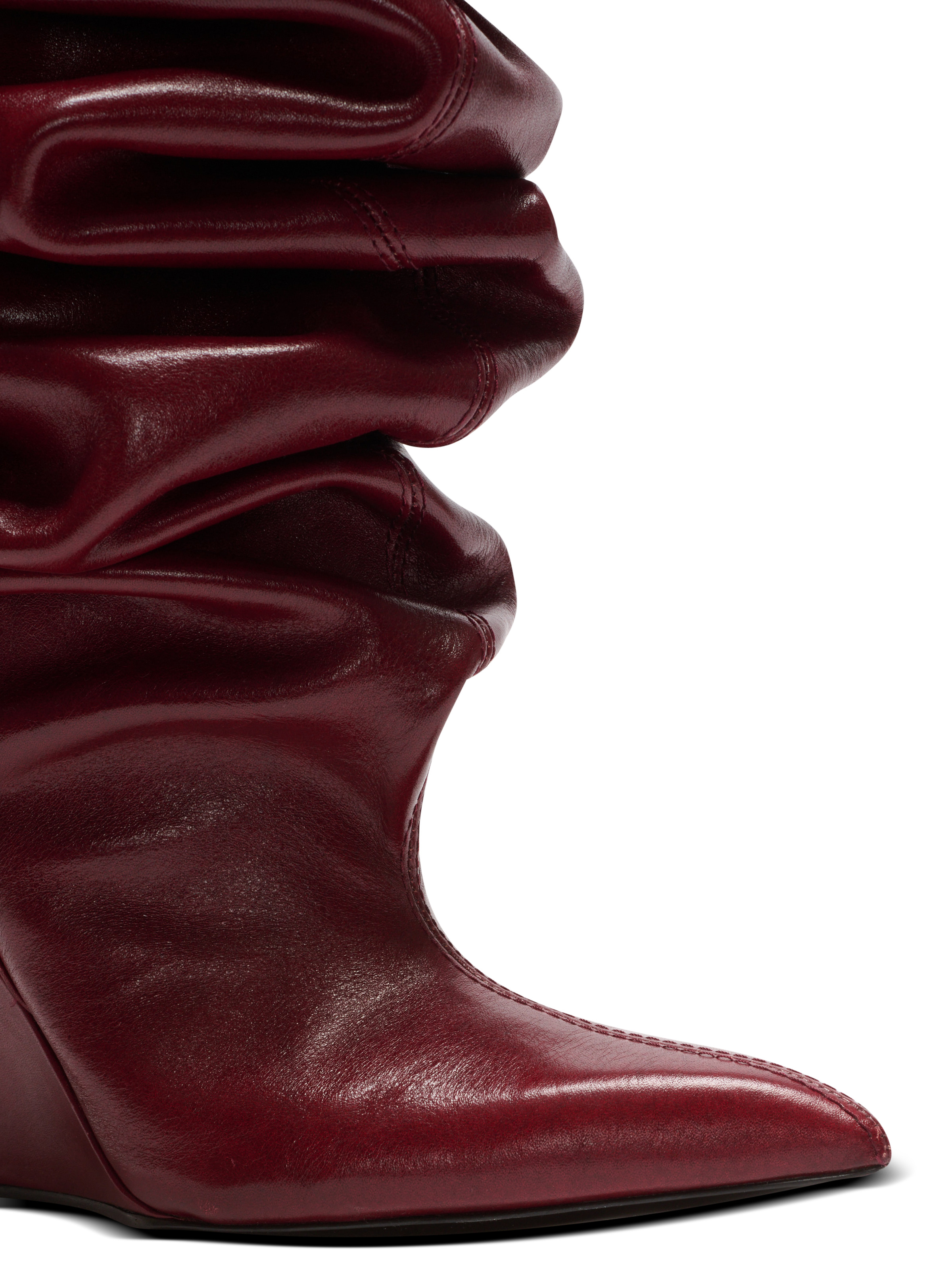 Wedge thigh-high boots - 5