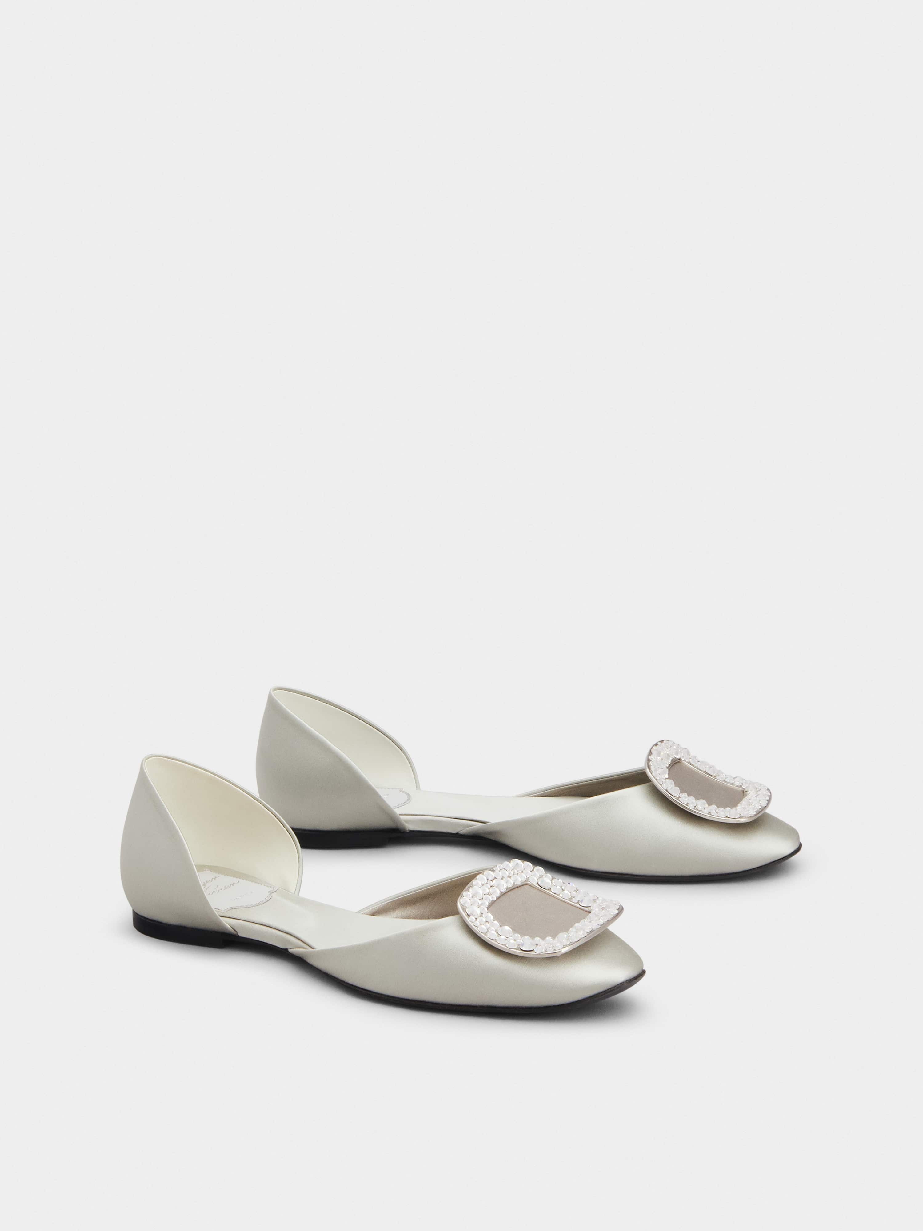 Chips Strass Buckle Ballerinas in Satin - 2