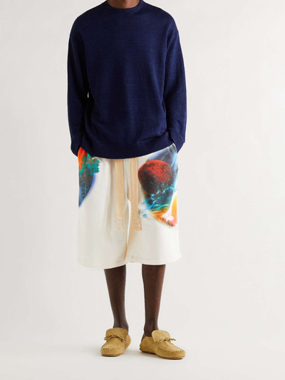 Loewe + Paula's Ibiza Printed Loopback Cotton-Jersey Drawstring Shorts outlook