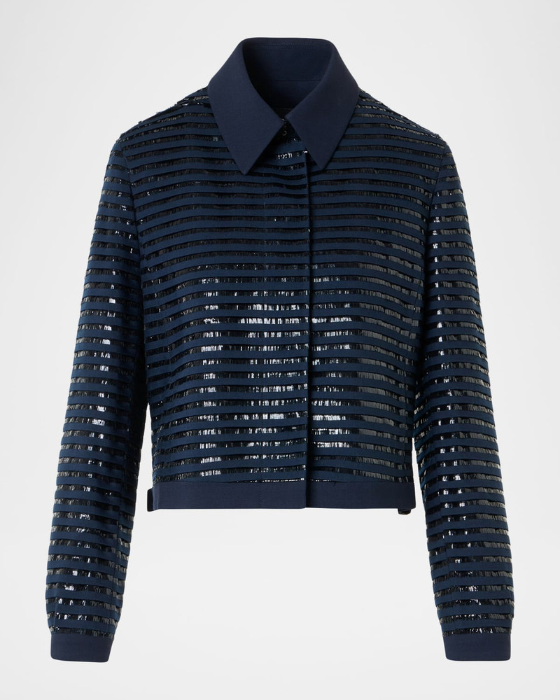 Peer Metallic Fringed Single-Breasted Jacket 1