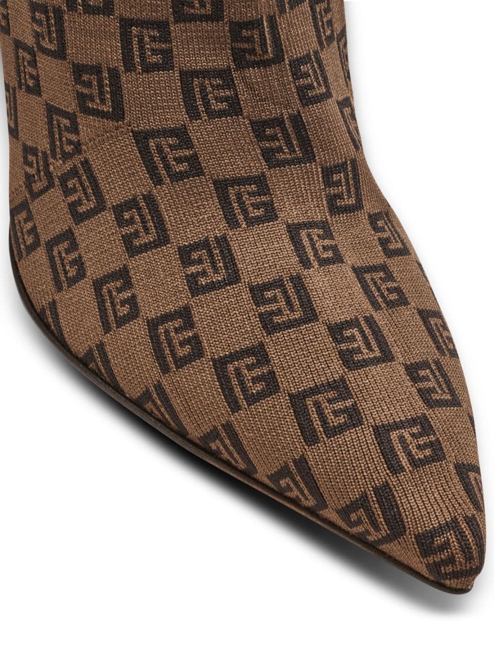 Skye 95mm monogram-jacquard boots - 6