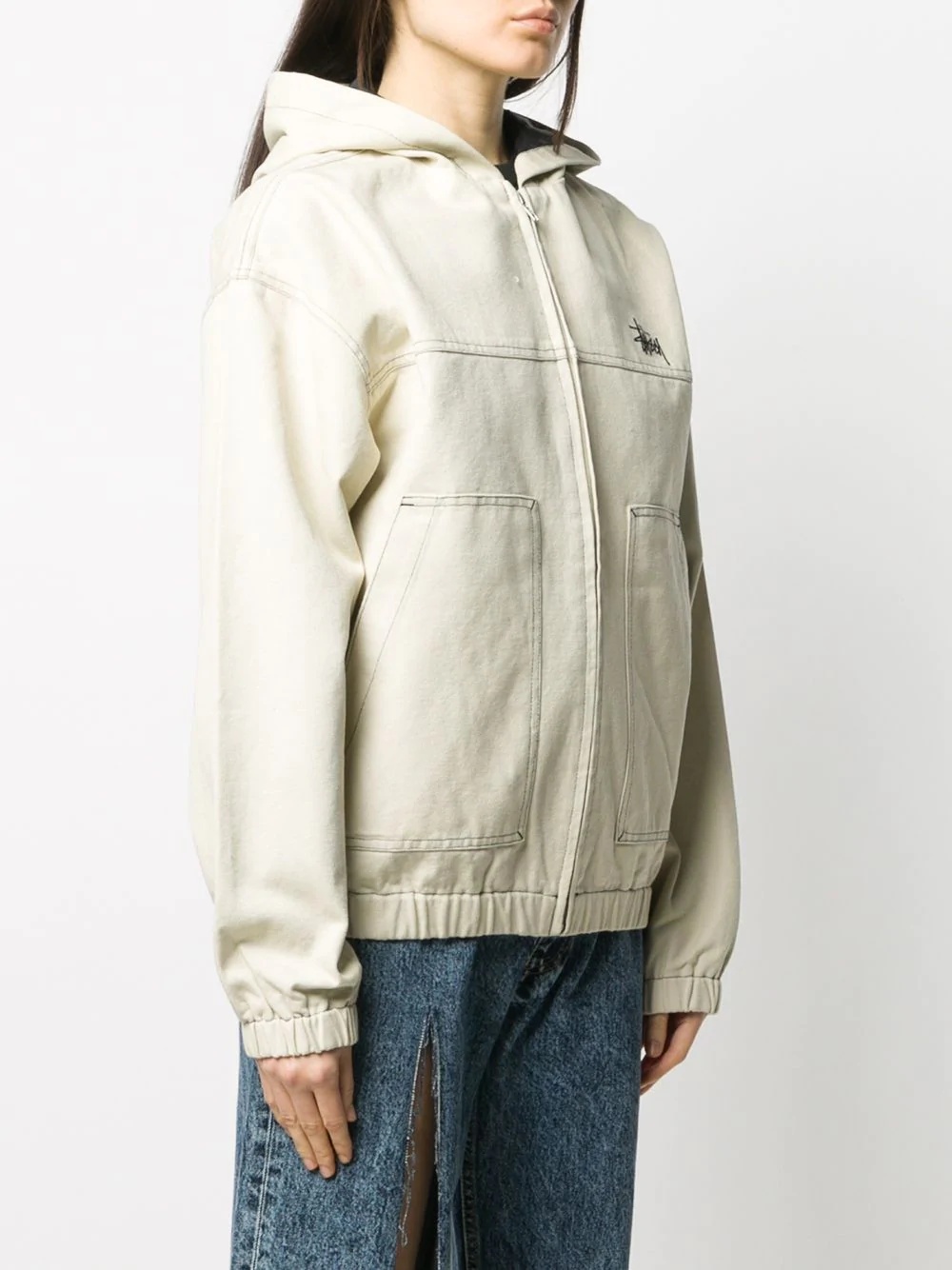 lightweight jacket with contrast stitching - 3