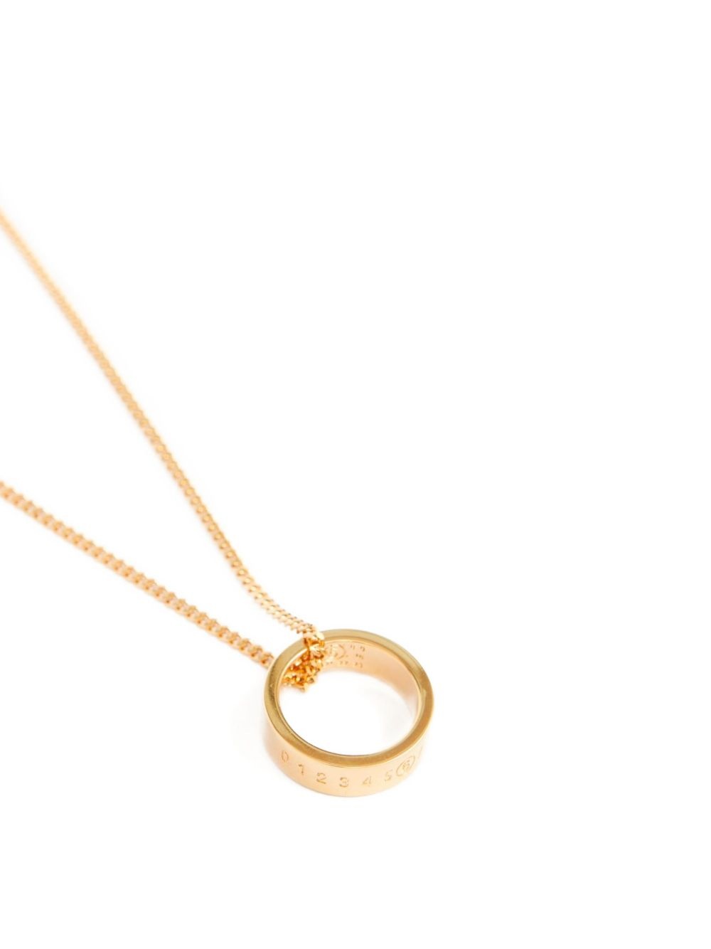 logo ring pendant necklace - 4