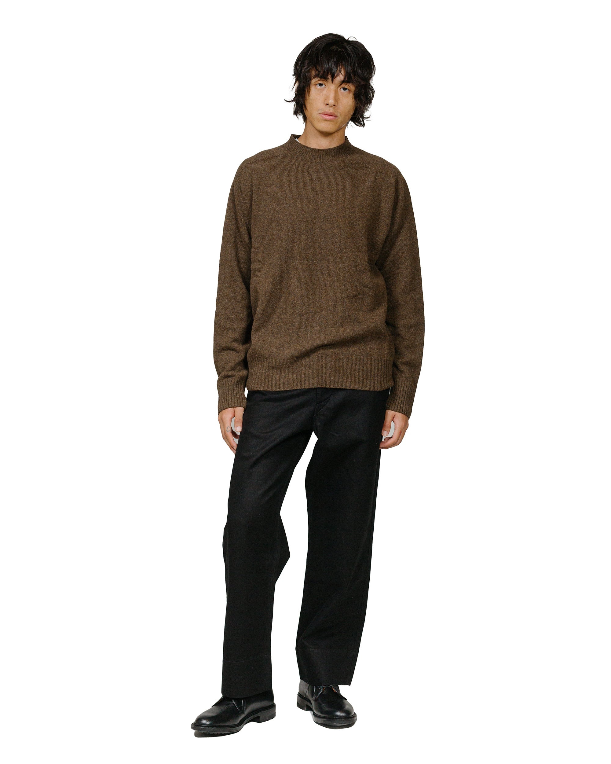 Seamless Crew Neck Merino Cashmere Bracken - 4