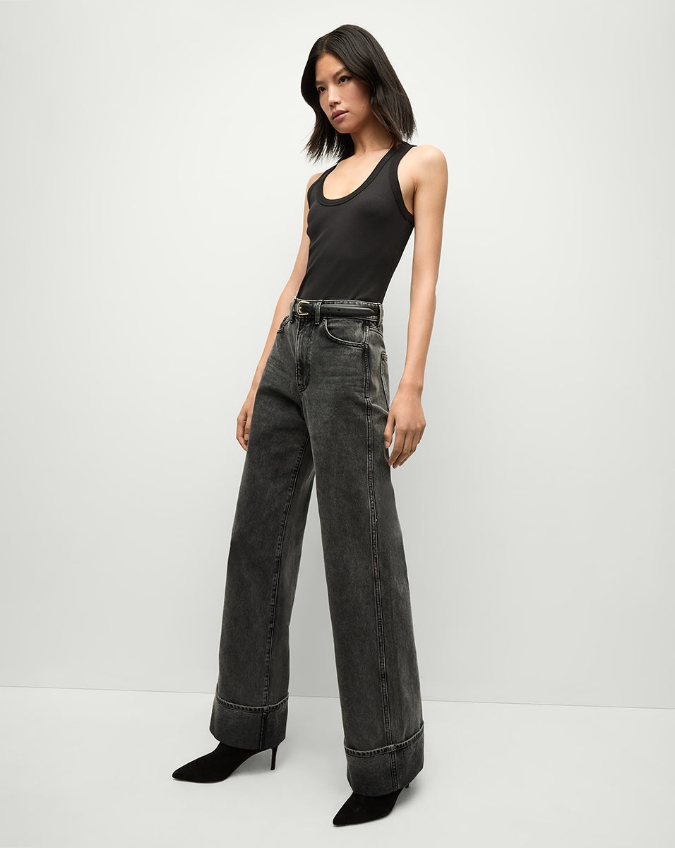 TAYLOR CUFFED WIDE-LEG JEAN - 4