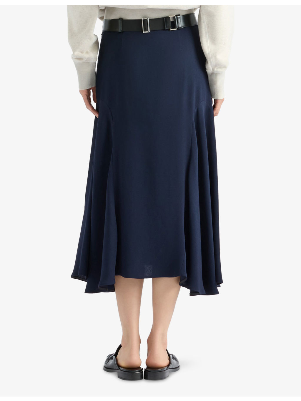 Cady Flared Woven Midi Skirt - 4