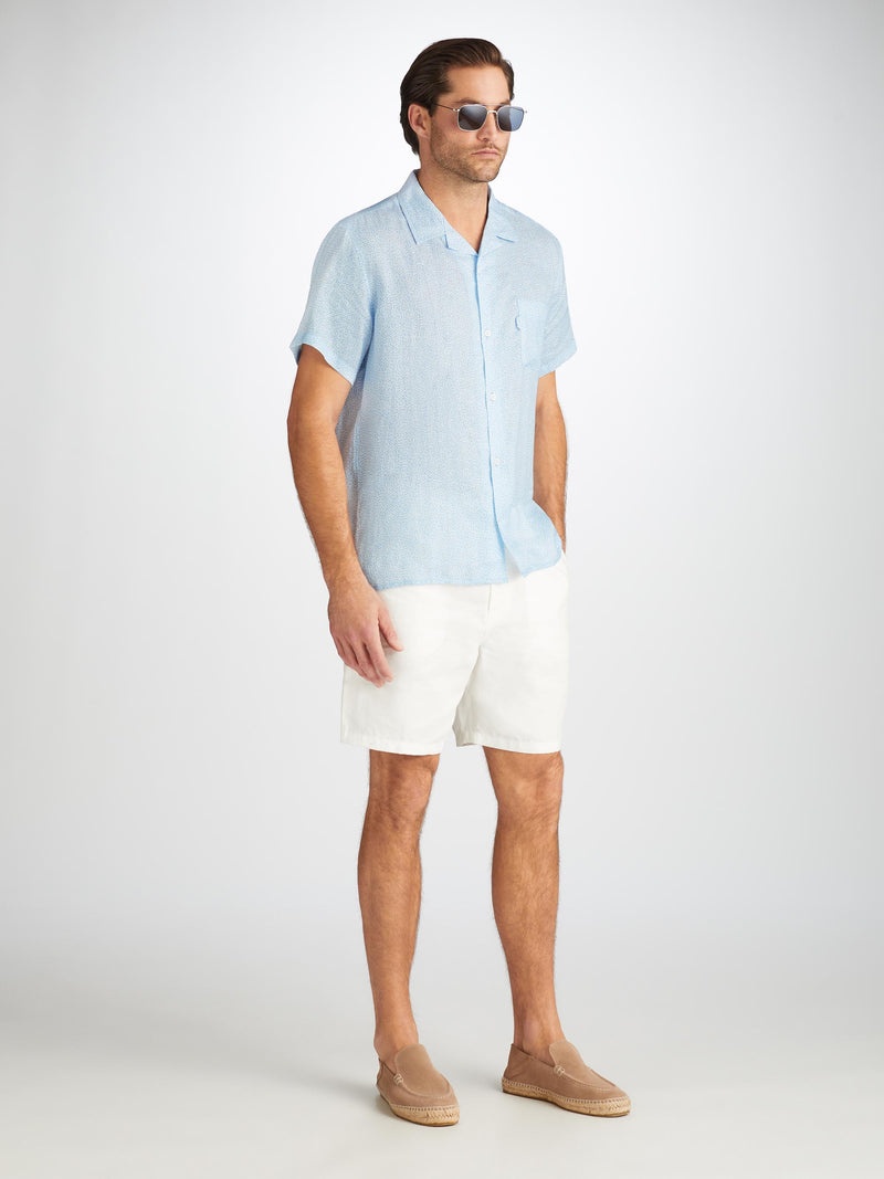 Men's Shirt Milan 24 Linen Blue - 4