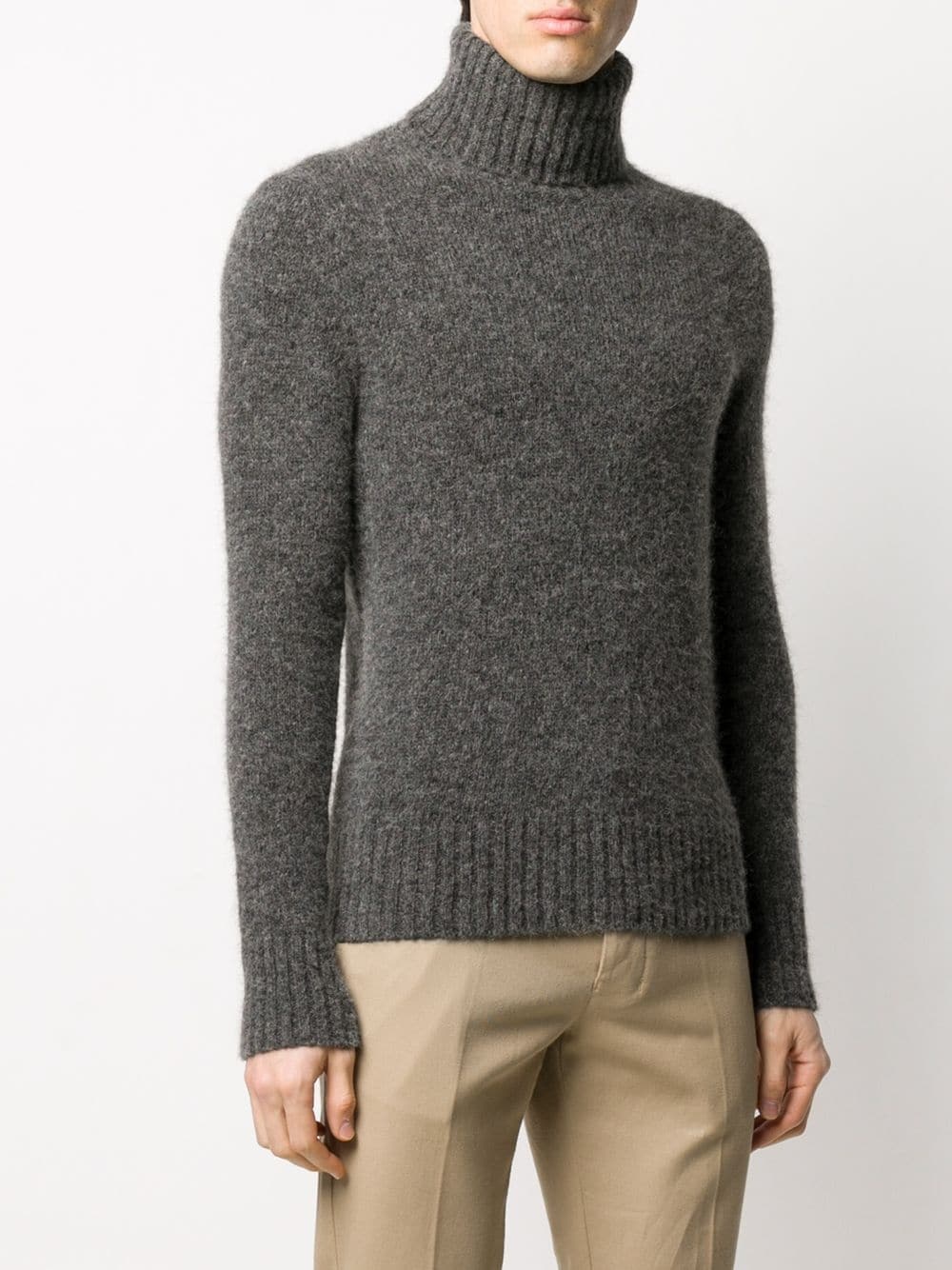 ribbed turtleneck jumper - 3