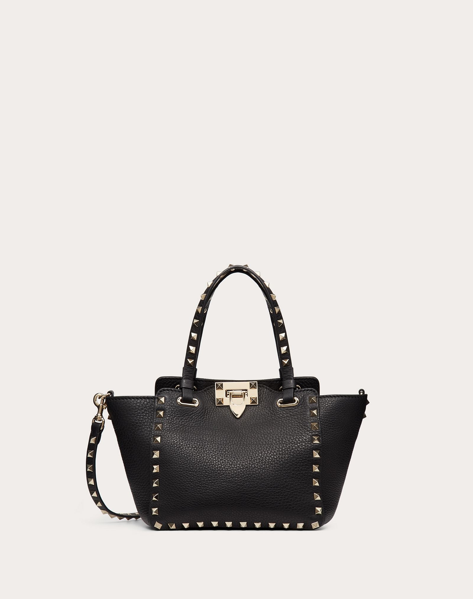 Mini Rockstud Grainy Calfskin Bag - 1