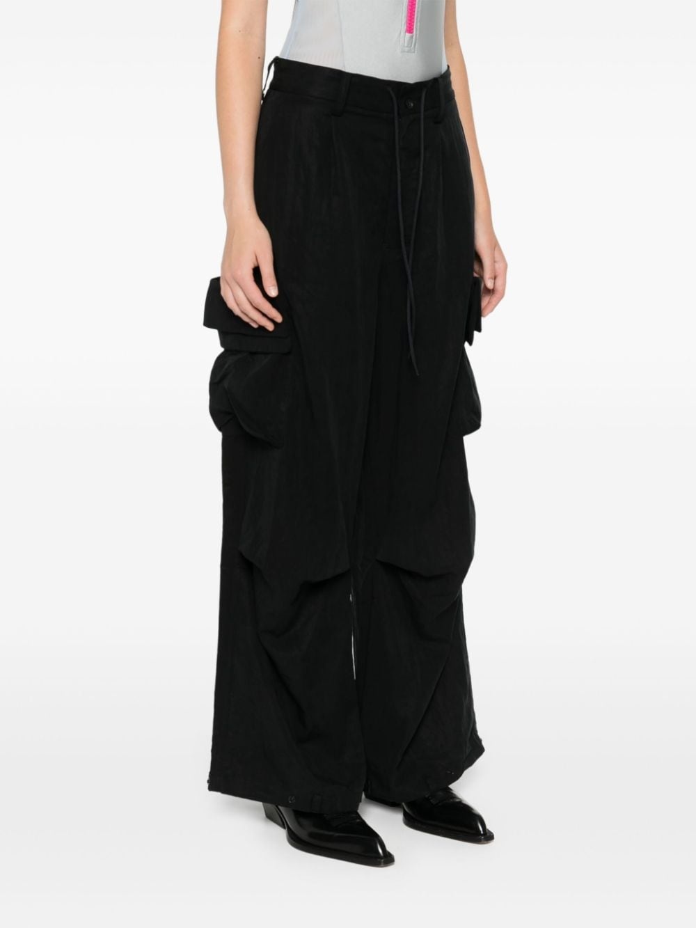 drawstring cargo trousers - 3