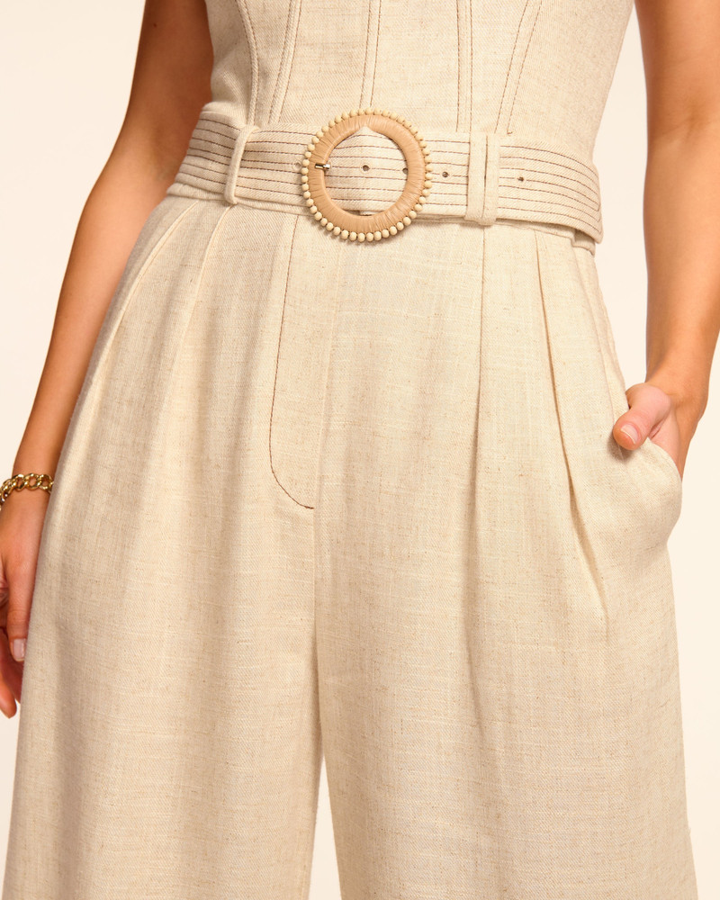 Nadia Linen Cropped Jumpsuit 3