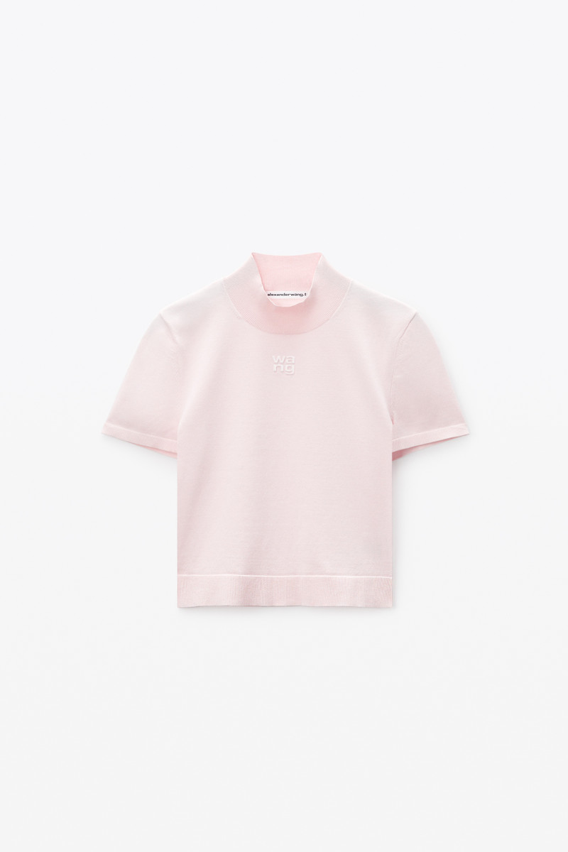 Logo Short Sleeve Mockneck Top 1