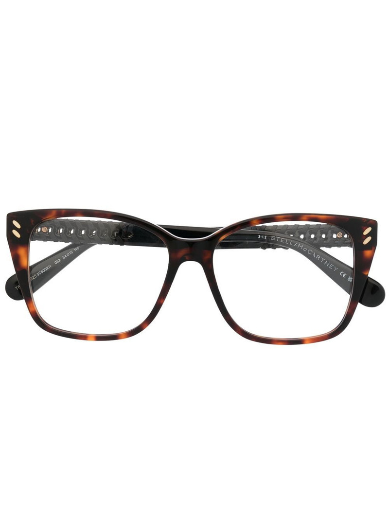woven-arm square-frame glasses 1