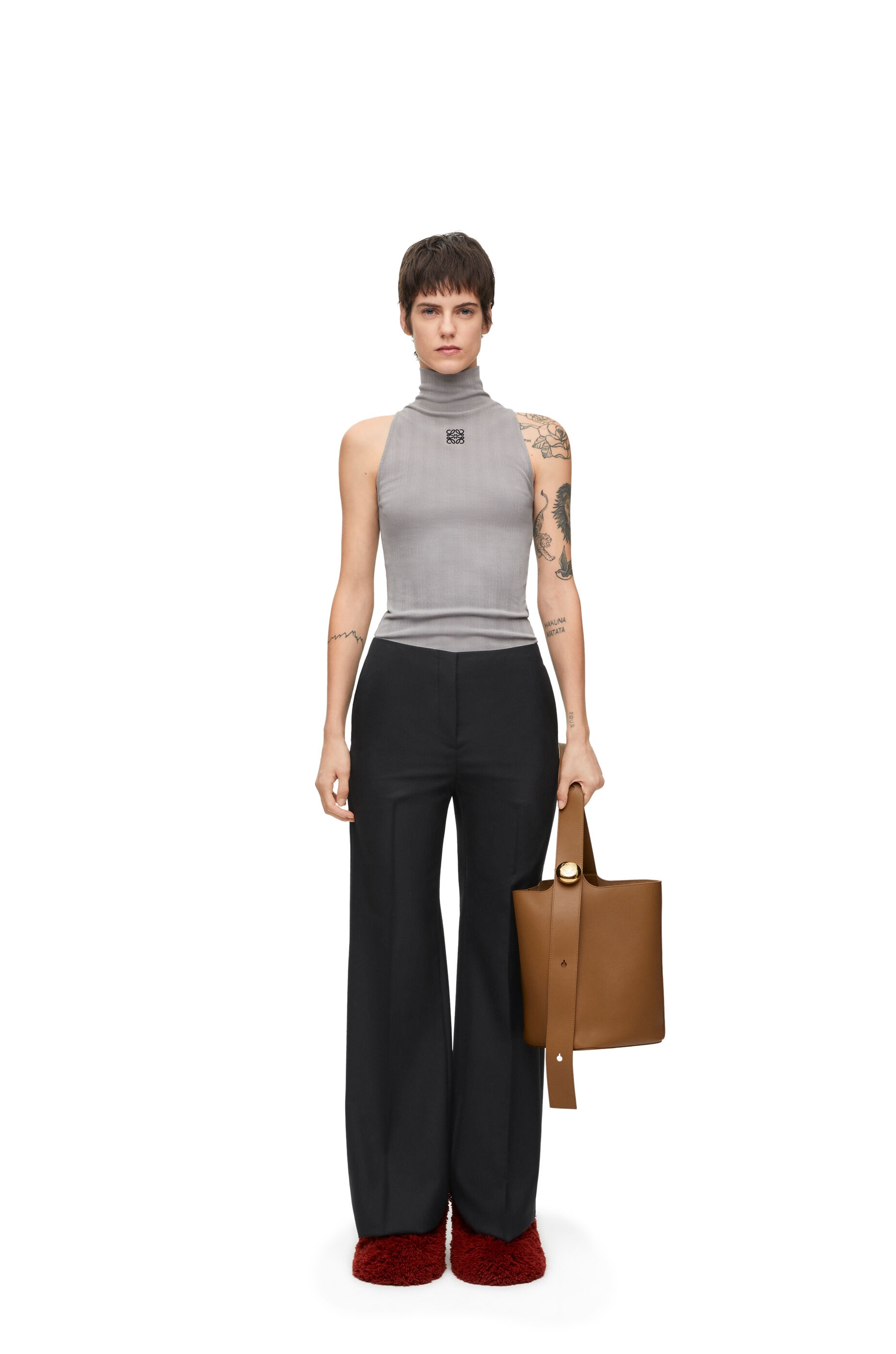 Bootleg trousers in wool and mohair - 2