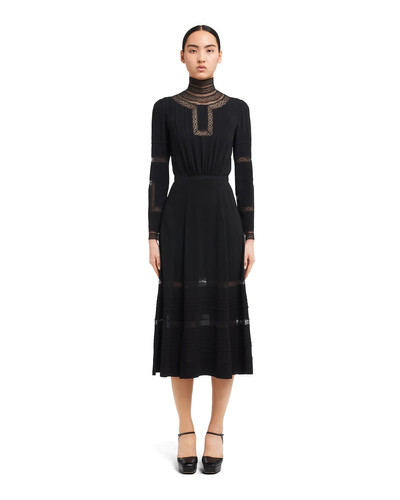 Prada Light sablé dress with lace outlook