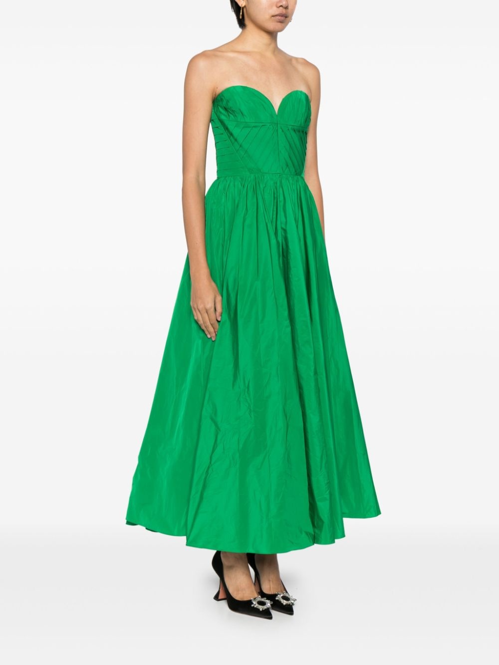 heart-shaped taffeta gown - 3