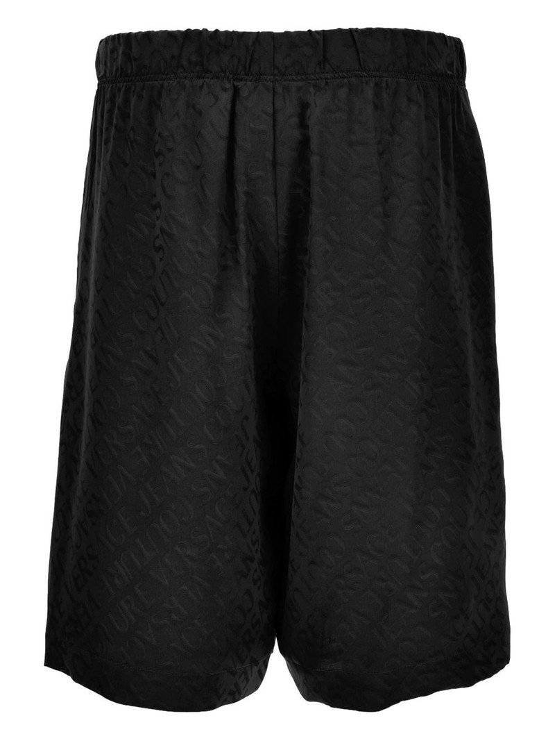VERSACE JEANS COUTURE Versace Allover logo-print elasticated-waist shorts outlook
